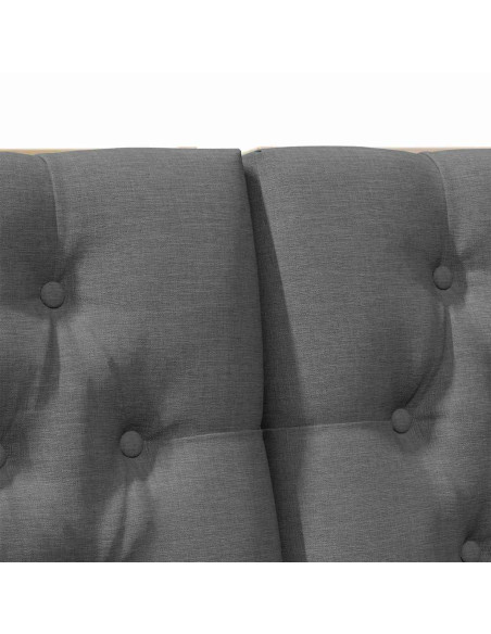 Testiera imbottita Grigio scuro 200 cm Pino massello