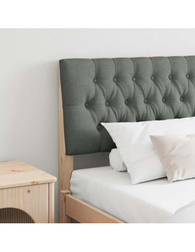 Testiera imbottita Grigio scuro 200 cm Pino massello