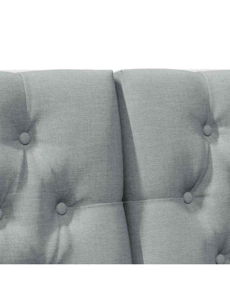 Testiera imbottita Grigio chiaro 200 cm Pino massello