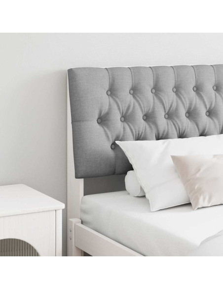 Testiera imbottita Grigio chiaro 200 cm Pino massello