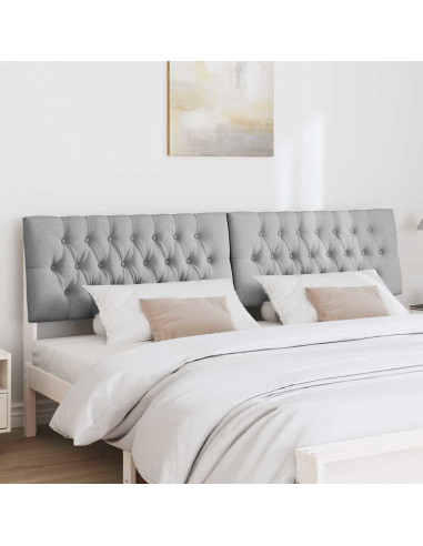 Testiera imbottita Grigio chiaro 200 cm Pino massello