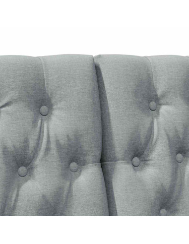 Testiera imbottita Grigio chiaro 180 cm Pino massello