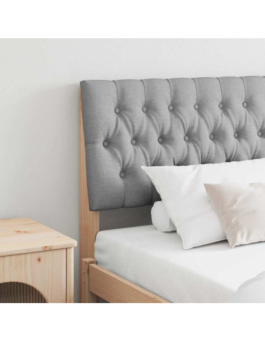 Testiera imbottita Grigio chiaro 180 cm Pino massello