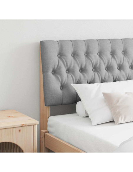 Testiera imbottita Grigio chiaro 180 cm Pino massello