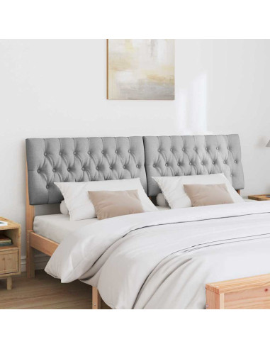 Testiera imbottita Grigio chiaro 180 cm Pino massello