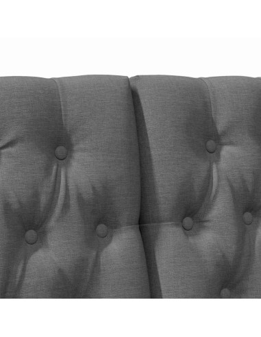 Testiera imbottita Grigio scuro 180 cm Pino massello