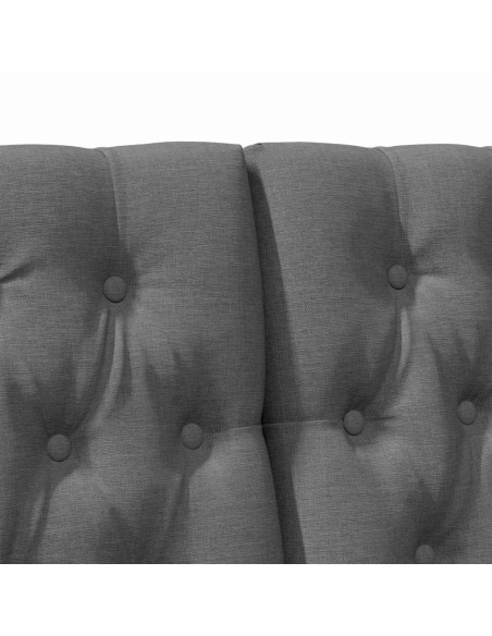 Testiera imbottita Grigio scuro 180 cm Pino massello