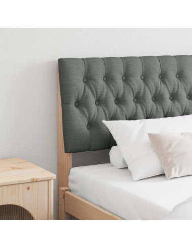 Testiera imbottita Grigio scuro 180 cm Pino massello