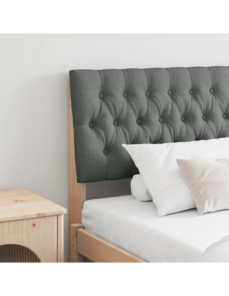 Testiera imbottita Grigio scuro 180 cm Pino massello