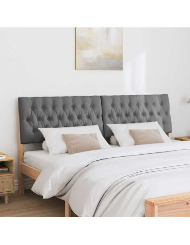 Testiera imbottita Grigio scuro 180 cm Pino massello