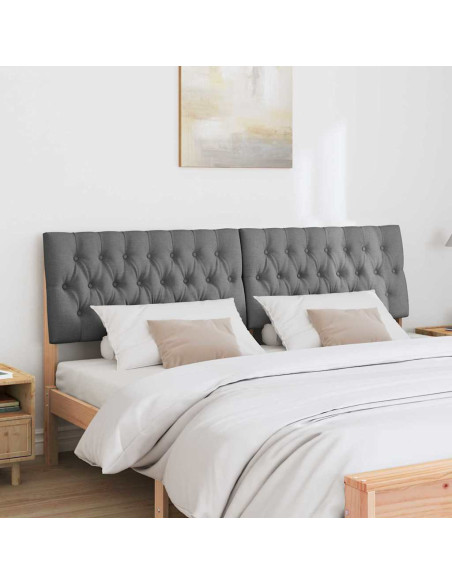 Testiera imbottita Grigio scuro 180 cm Pino massello