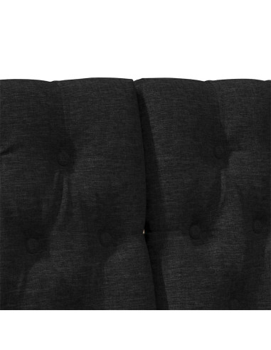 Testiera imbottita Nero 180 cm Pino massello