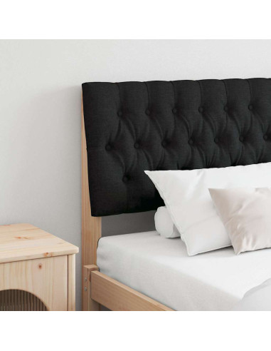 Testiera imbottita Nero 180 cm Pino massello