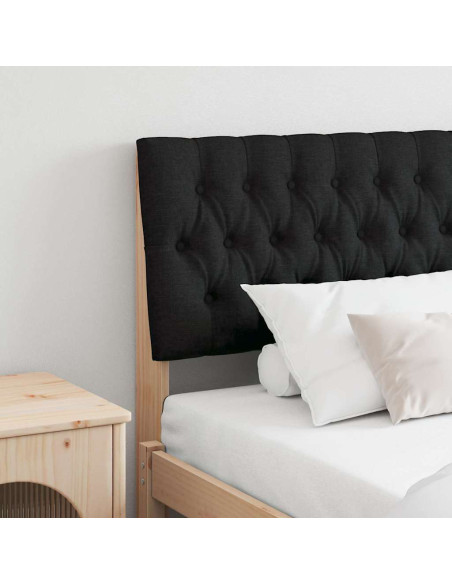 Testiera imbottita Nero 180 cm Pino massello