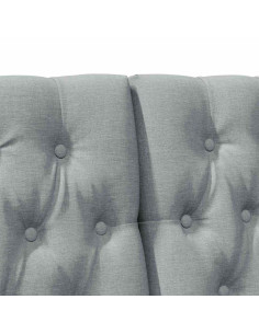 Testiera imbottita Grigio chiaro 180 cm Pino massello 2