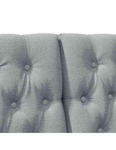 Testiera imbottita Grigio chiaro 180 cm Pino massello