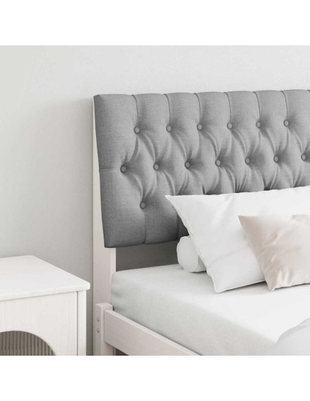 Testiera imbottita Grigio chiaro 180 cm Pino massello