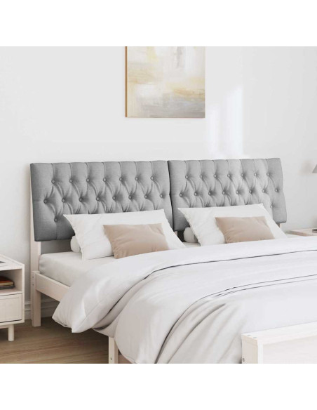 Testiera imbottita Grigio chiaro 180 cm Pino massello