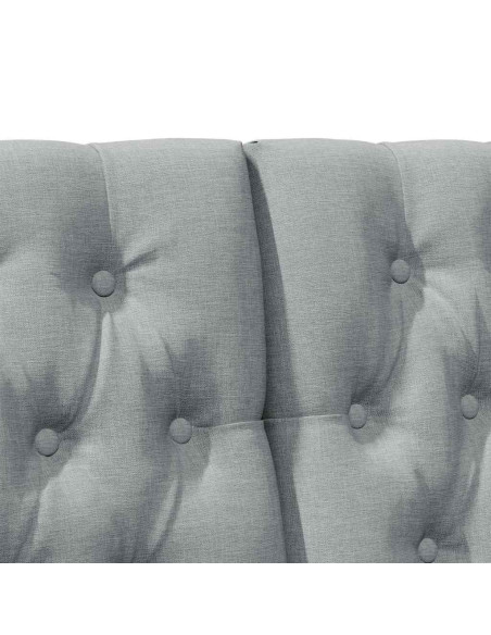 Testiera imbottita Grigio chiaro 160 cm Pino massello