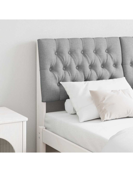 Testiera imbottita Grigio chiaro 160 cm Pino massello