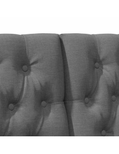 Testiera imbottita Grigio scuro 150 cm Pino massello 2