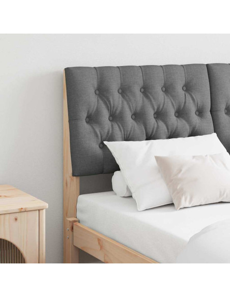 Testiera imbottita Grigio scuro 150 cm Pino massello