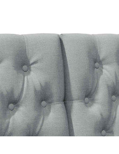 Testiera imbottita Grigio chiaro 150 cm Pino massello 2