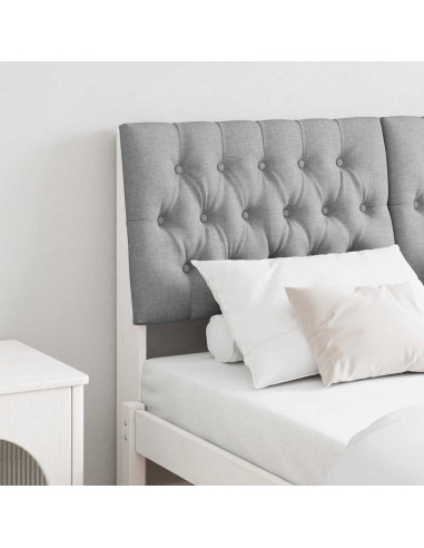 Testiera imbottita Grigio chiaro 150 cm Pino massello