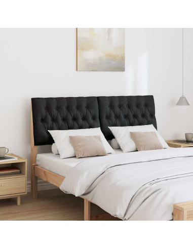 Testiera imbottita Nero 135 cm Pino massello
