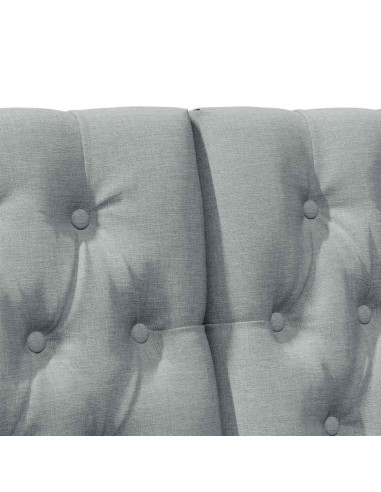 Testiera imbottita Grigio chiaro 135 cm Pino massello