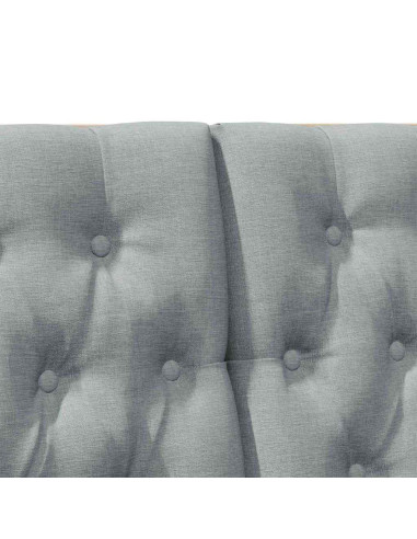 Testiera imbottita Grigio chiaro 120 cm Pino massello