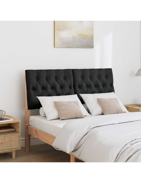 Testiera imbottita Nero 120 cm Pino massello