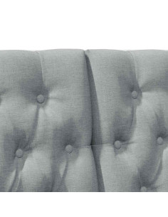 Testiera imbottita Grigio chiaro 120 cm Pino massello 2