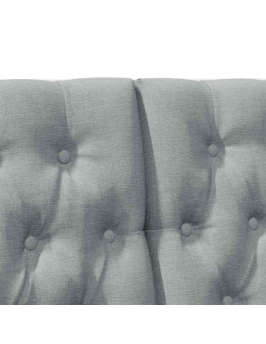 Testiera imbottita Grigio chiaro 120 cm Pino massello