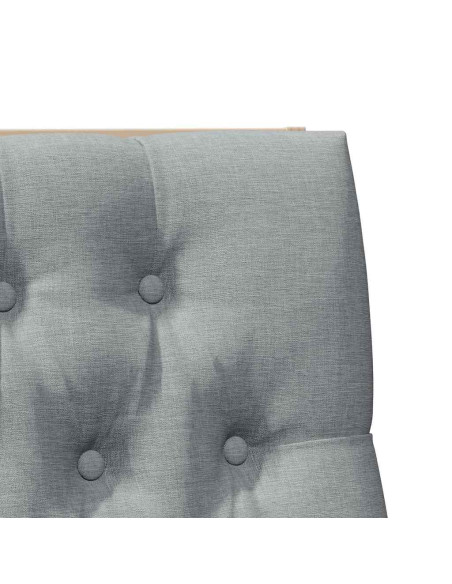 Testiera imbottita Grigio chiaro 100 cm Pino massello