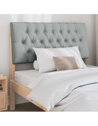 Testiera imbottita Grigio chiaro 100 cm Pino massello