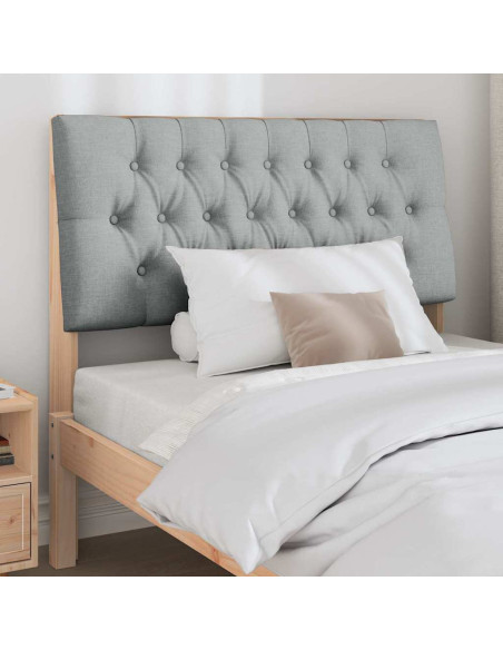Testiera imbottita Grigio chiaro 100 cm Pino massello