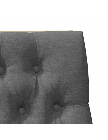 Testiera imbottita Grigio scuro 100 cm Pino massello