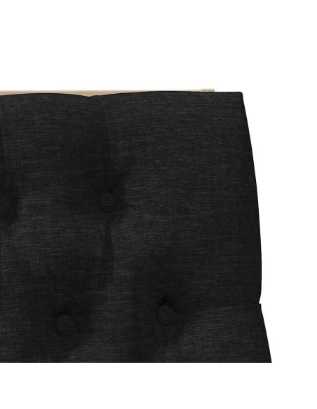 Testiera imbottita Nero 100 cm Pino massello