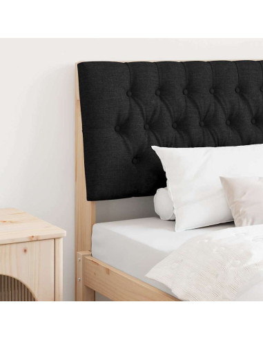 Testiera imbottita Nero 100 cm Pino massello