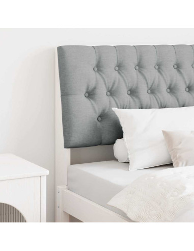 Testiera imbottita Grigio chiaro 100 cm Pino massello