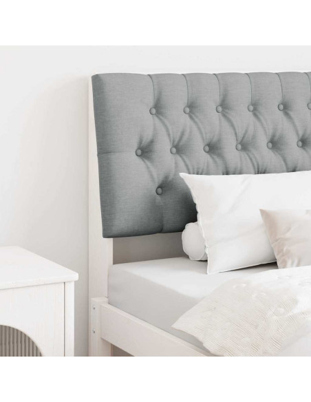 Testiera imbottita Grigio chiaro 100 cm Pino massello