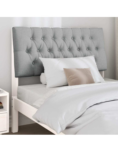 Testiera imbottita Grigio chiaro 100 cm Pino massello
