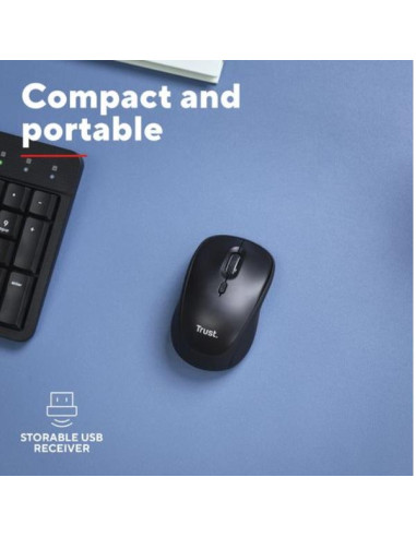 YVI+ WIRELESS MOUSE GLOSSY BLACK