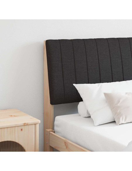 Testiera imbottita Nero 200 cm Pino massello