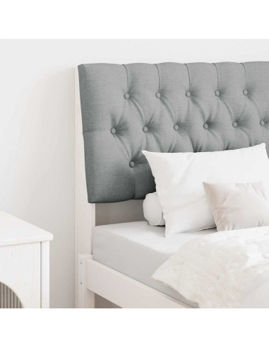 Testiera imbottita Grigio chiaro 75 cm Pino massello