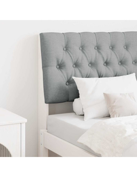 Testiera imbottita Grigio chiaro 75 cm Pino massello