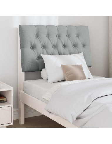 Testiera imbottita Grigio chiaro 75 cm Pino massello