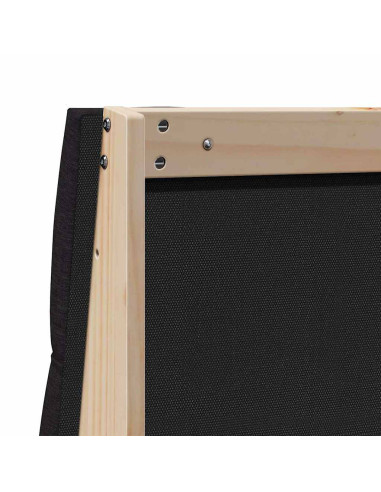 Testiera imbottita Nero 75 cm Pino massello