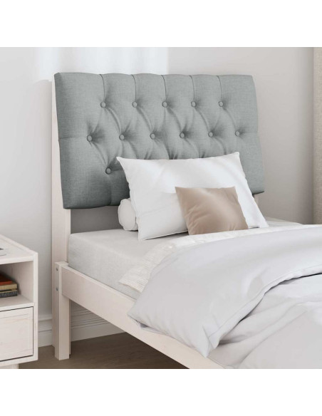 Testiera imbottita Grigio chiaro 80 cm Pino massello